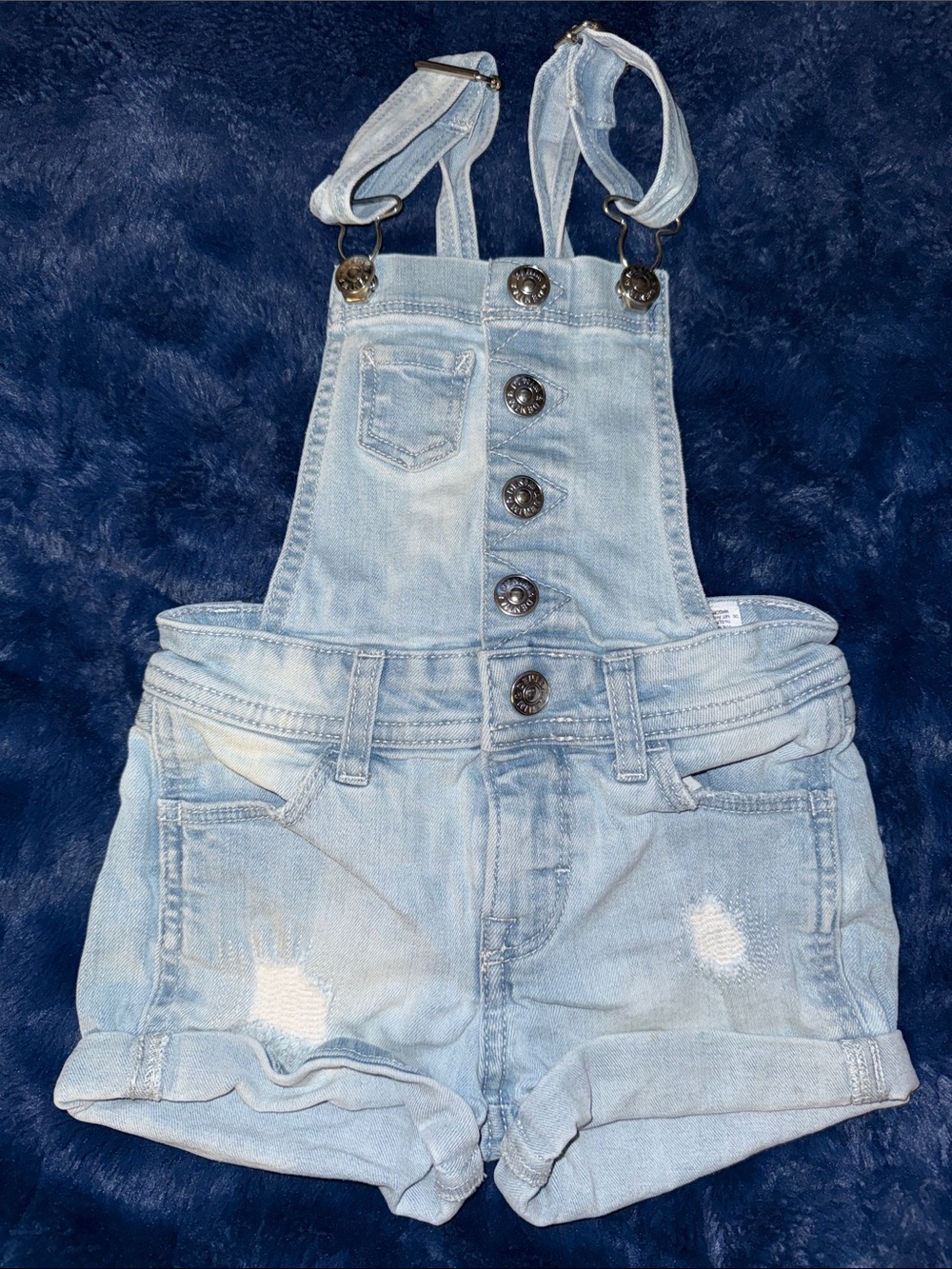 2-3T H&M Light Wash Denim girls Short Overalls